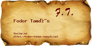Fodor Tamás névjegykártya